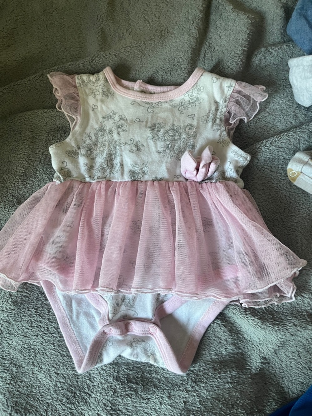 Pink Tulle Baby Dress One-Piece